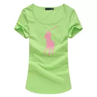 nouvelles femmes t-shirt ralph lauren polo big poney vert clair